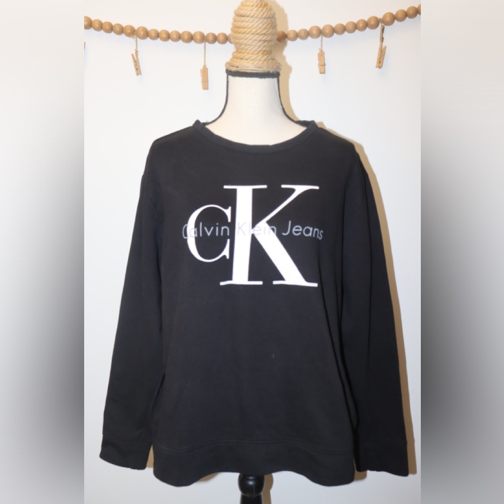 CALVIN KLIEN JEANS Crew Wide Neck Pullover - Picture 2 of 6